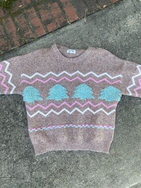 ADORA Heathered Pink Beige Knit Sweater